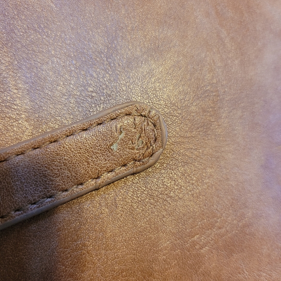 Urban expressions cross body saddle bag in cognac - Picture 6 of 10